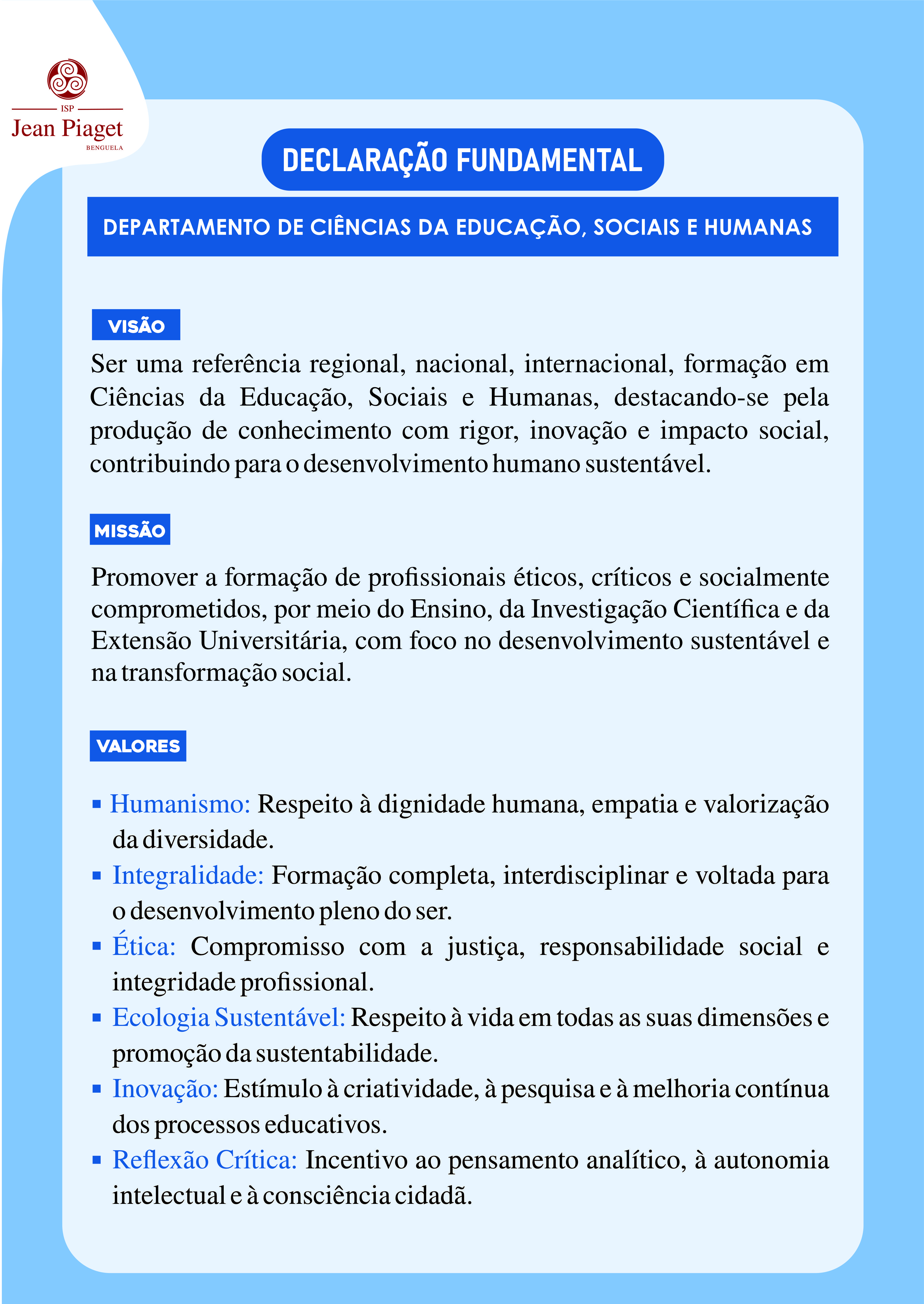 Imagem da Declaração Fundamental geral da educação