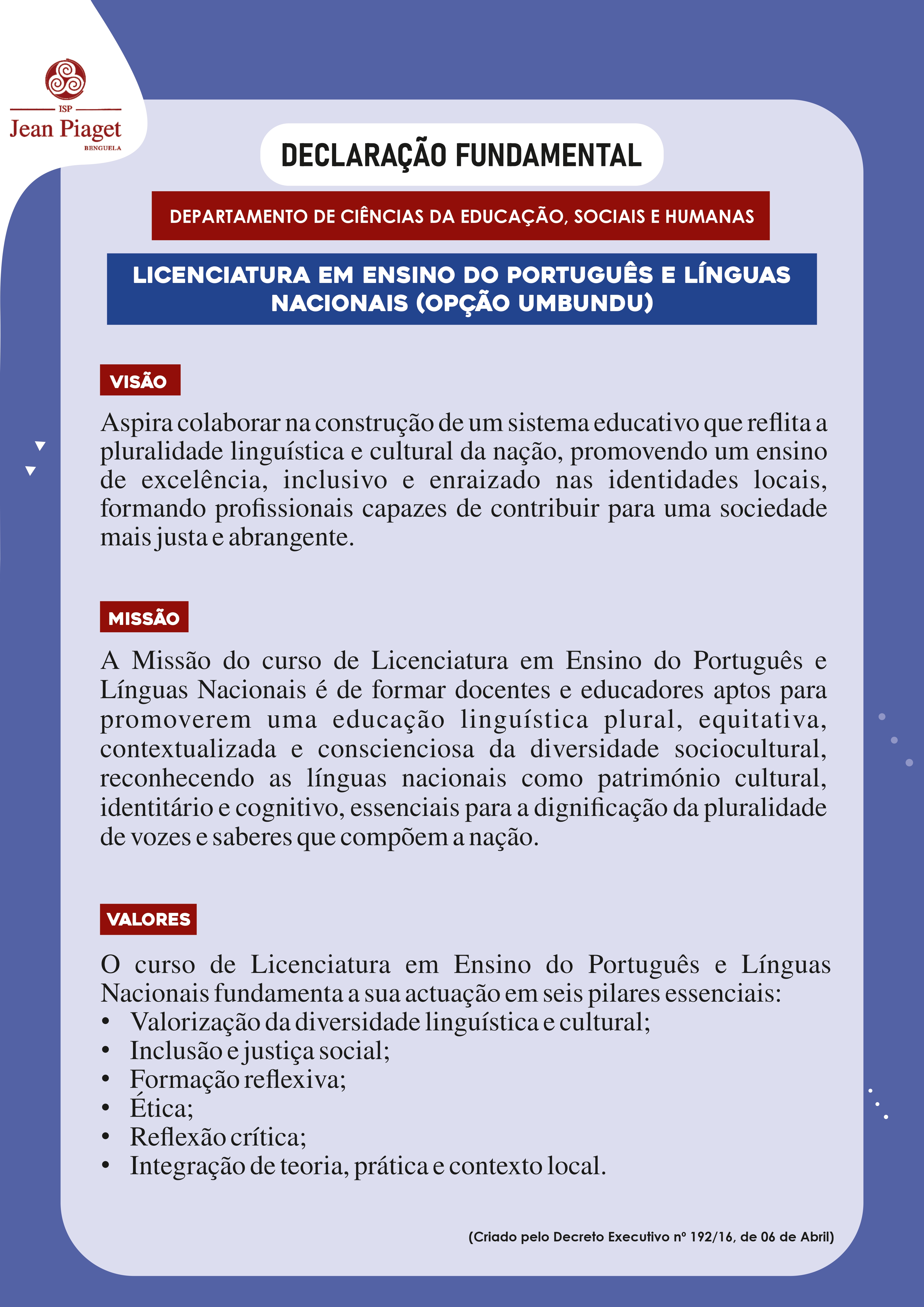 Imagem da Declaração Fundamental